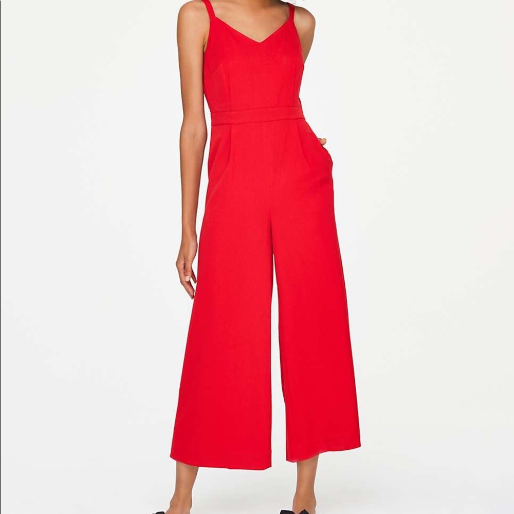Red LOFT jumpsuit